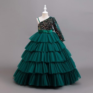 Cô Gái Thanh Lịch Công Chúa Ăn Mặc Duy Nhất Vai Dài Tay Áo Tầng Bánh Hai Lớp Ăn Mặc Cho Đám Cưới Bên Mùa Hè Cross Biên Giới Nền Tảng - Product Image 6