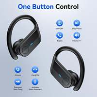 Auriculares Bluetooth de Oreja Abierta Totalmente Impermeables IPX7, 7 Horas de Llamadas, Larga Duración en Espera, Auriculares para Gimnasio y Correr