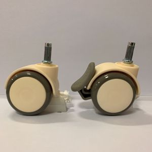 Maßgefertigte 2-Zoll-Medizinische Universalrollen für Pflegepersonal Geräuscharme Möbelrollen mit Bremse Made in <span class=keywords><strong>China</strong></span> Versandverpackt - Product Image 3