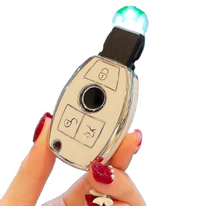Funda para Llave de Auto Mercedes Benz <span class=keywords><strong>Maybach</strong></span> Clase S GLS A-B-C-M-CLA-CLS-E-G-GLB-GLC-GLE-R-SL GLS AMG <span class=keywords><strong>GLK</strong></span> EQS EQC GLA W204 W211 - Product Image 1