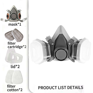 Máscara de media cara CF6200 con juego de cartuchos de <span class=keywords><strong>filtro</strong></span> B1, protección contra vapores orgánicos, máscara de gas industrial, equipo de protección respiratoria - Product Image 2
