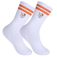 Chaussettes décontractées brodées sur mesure pour femmes, pour la course et le sport, avec revers jetable, échantillon rapide, quantité minimale de commande OEM