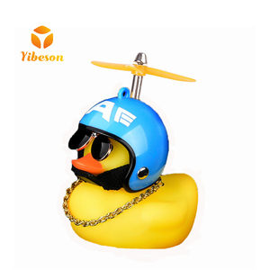 Personaliza tu logo, fácil de instalar, accesorios para manillares de motocicleta y coche, campana para bicicleta, cascabel de goma con diseño de pato, amarillo y negro, estilo militar. - Product Image 1