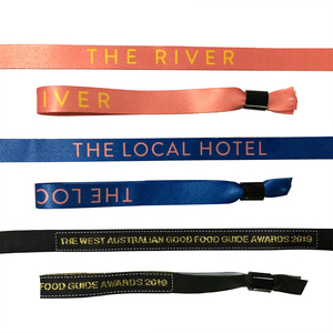 Bracelets tissés en polyester écologiques personnalisés, style art populaire, colorés, pour festivals <span class=keywords><strong>de</strong></span> <span class=keywords><strong>musique</strong></span>, promotionnels et personnalisables - Product Image 2