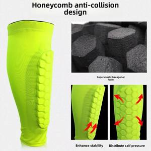 プロスポーツレッグガード六角耐震膝ふくらはぎ袖サッカーバスケットボールハイキング通気性 - Product Image 3