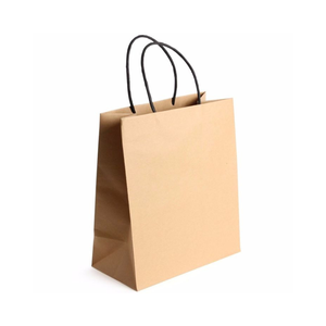 Bolsa de papel Kraft de alta calidad personalizable, bolsa de compras para llevar ecológica con estilo clásico y su propio logotipo - Product Image 1