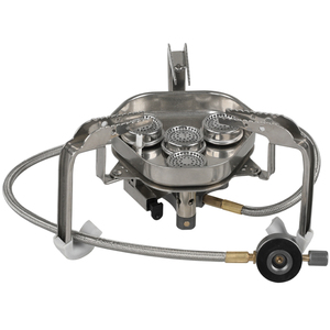 Réchaud à <span class=keywords><strong>gaz</strong></span> portable en acier inoxydable 9800W, allumage piézoélectrique, brûleur, autre équipement de <span class=keywords><strong>camping</strong></span>, réchaud à <span class=keywords><strong>gaz</strong></span> coupe-vent à quatre brûleurs - Product Image 3