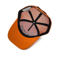 Gorra de malla de camionero para adultos de alta calidad con borde de sándwich rayas laterales gorra de camionero de 5 paneles gorra de red gorra de camionero bordada personalizada
