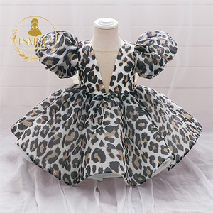 MQATZ Summer Dresses for Girls Hot Sale O-Neck <strong>Kids</strong> Clothing Print Puffy Sleeves Birthday Dress for 1 Year Old Baby - Product Image 1