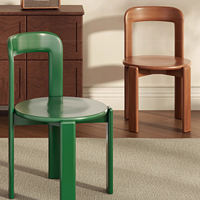 Chaise de salle à manger moderne simple de haute qualité avec dossier unique et revêtement en cuir pour salon et bureau à domicile
