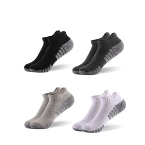 Men's 6 Pack Low Cut Athletic Bamboo Sneaker Custom Logo <strong>White</strong> Organic Cotton Tennis Badminton <strong>Ankle</strong> Running <strong>Socks</strong> Comfortable - Product Image 4