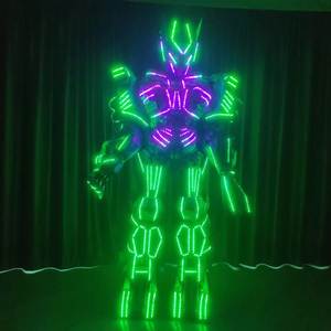 Guangzhou Namchi nueva llegada gran oferta hacer <span class=keywords><strong>dinero</strong></span> EVA Material Metal aspecto Robot disfraces Led traductor micrófono Robot trajes - Product Image 1