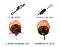 Lampe en sel rose de l'Himalaya pur avec base en bois poli pour salle à manger, salle de bain, halothérapie, massage, amélioration de l'ambiance