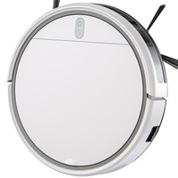 Aspirateur robot avec filtre HEPA, recharge automatique, assistant vocal, fonction de dessin, construction en plastique pour usage en garage
