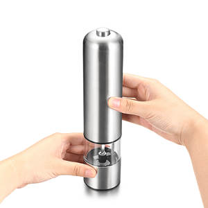 Moulin à poivre électrique créatif, fonctionne sur piles, lame en acier inoxydable, boîtier en plastique, commande par bouton-poussoir MA705 - Product Image 2