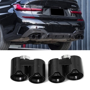 Tuyau d'échappement en fibre de carbone noir Sypes pour <span class=keywords><strong>BMW</strong></span> G20 G21 320 <span class=keywords><strong>330</strong></span> <span class=keywords><strong>330e</strong></span> - Product Image 2