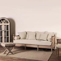 Sofá Seccional de Estilo Retro, Madera Maciza Duradera con Relleno de Esponja, Muebles de Sala de Estar Japoneses para el Hogar