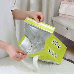 Sac isotherme en non-tissé avec feuille d'aluminium pour vente en gros, sac de livraison de plats à emporter, sac d'emballage pour la restauration, impression de logo - Product Image 6