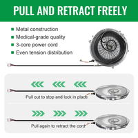 Enrouleur de câble électrique rétractable Mella SJTW, prise AC IEC 110V-250V, matériau ABS ignifuge, pour pèse-personne électronique domestique