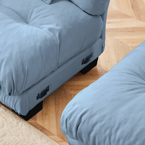 Cloud Couch Schlafsofa für Wohnzimmer Chenille 2-Sitzer-Sofa Mit 2 Lendenkissen und 2 Zierkissen - Product Image 5