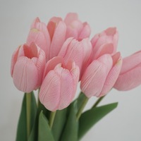 Vente en gros d'usine, fleurs artificielles en tulipes faites à la main, effet réaliste, de haute qualité, pour la décoration de mariage, de la maison, fête des mères