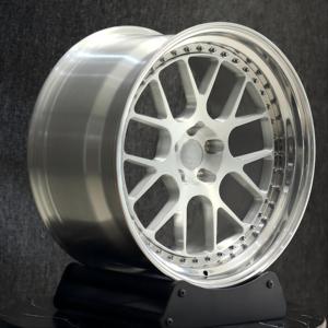 Cerchi in Lega Forgiati HTOR 20x8.5 21x8.5 Pollici 5x114.3 a Due Pezzi, Cerchioni Auto a Profilo Ribassato, <span class=keywords><strong>Argento</strong></span> Spazzolato per MK4 RX7 350Z G37 IS250 Q60 Genesis - Product Image 4