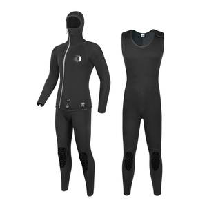 <span class=keywords><strong>Traje</strong></span> <span class=keywords><strong>de</strong></span> <span class=keywords><strong>Neopreno</strong></span> DIVESTAR <span class=keywords><strong>de</strong></span> 5mm con Cierre Frontal, Dos Piezas, Top y Pantalones Largos para Buceo - Product Image 2