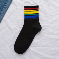 Chaussettes en coton 100% respirantes jetables personnalisées, tricotées, avec logo arc-en-ciel, pour le fierté lesbienne, gay, bisexuelle, trans, drag queen