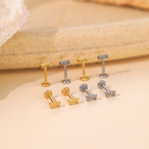 Lingchee Titan labret sụn Bông tai Ma Cà Rồng Răng Nanh cho tai xuyên PVD Halloween Helix ốc tai ốc xà cừ đinh tán - Product Image 4