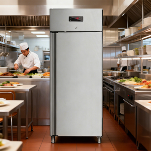Commercial Upright Refrigerator Stainless Steel Frost Free Digital Control Cooling Display for Kitchen Winery Pharmacy E1R6871N1 - Product Image 1