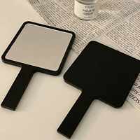 Miroir compact carré personnalisé avec logo, petit miroir de voyage en plastique, design moderne, DIY, à suspendre, miroir de vanité à marque privée