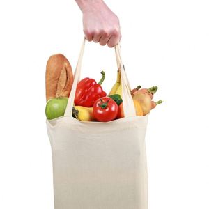 Sac fourre-tout pour sublimation et marquage à chaud, toile vierge, sac d'épicerie réutilisable en polyester, panier à légumes en vinyle fait main pour DIY - Product Image 6