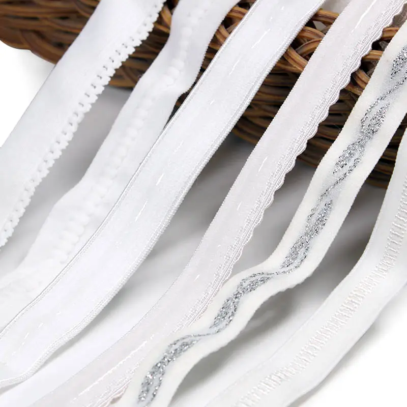 Custom printed jacquard woven underwear elastic band for sports bra