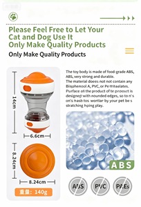 Jouet interactif distributeur de friandises pour chien, distributeur de friandises à rotation lente en plastique, jouet de puzzle à mâcher pour chiens d'intérieur - Product Image 3