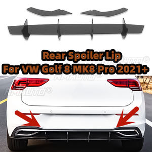 ดิฟฟิวเซอร์กันชนหลัง ABS พร้อมสปอยเลอร์ข้างสำหรับ Volkswagen VW Golf 8 MK8 Pro 2021+ ชุดแต่งกันชน อุปกรณ์ตกแต่งรถยนต์ - Product Image 1
