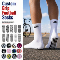 Chaussettes de football antidérapantes avec logo personnalisé, chaussettes de football avec points en silicone, respirantes, de haute qualité, chaussettes de sport en gros
