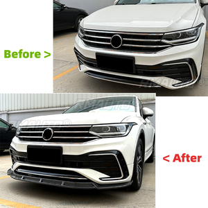 Divisor de Parachoques Delantero para Volkswagen VW Tiguan Rline 2021+, Difusor, Kit de Carrocería, Protector de Alerón, Negro Brillante, Accesorios para Automóviles - Product Image 2