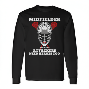 T-shirt à manches longues pour homme, modèle Midfielder de lacrosse, Heroes Unite - Product Image 2