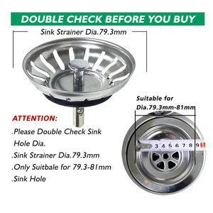 WaiiHO 003 Set di 2 Colanders e Scolapasta in Acciaio Inossidabile per Cucina - Product Image 5