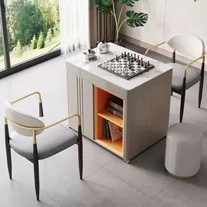 Îlot de cuisine moderne léger de luxe haut de gamme îlot <span class=keywords><strong>central</strong></span> en marbre <span class=keywords><strong>avec</strong></span> comptoir rétractable pour salle à manger bureau - Product Image 2