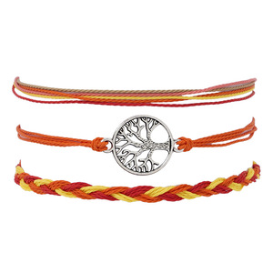 Para <span class=keywords><strong>Amazon</strong></span> Venta caliente Hecho a mano Tejido Estilo étnico Pulsera Colorido Árbol DE LA VIDA Encanto Pulsera - Product Image 2