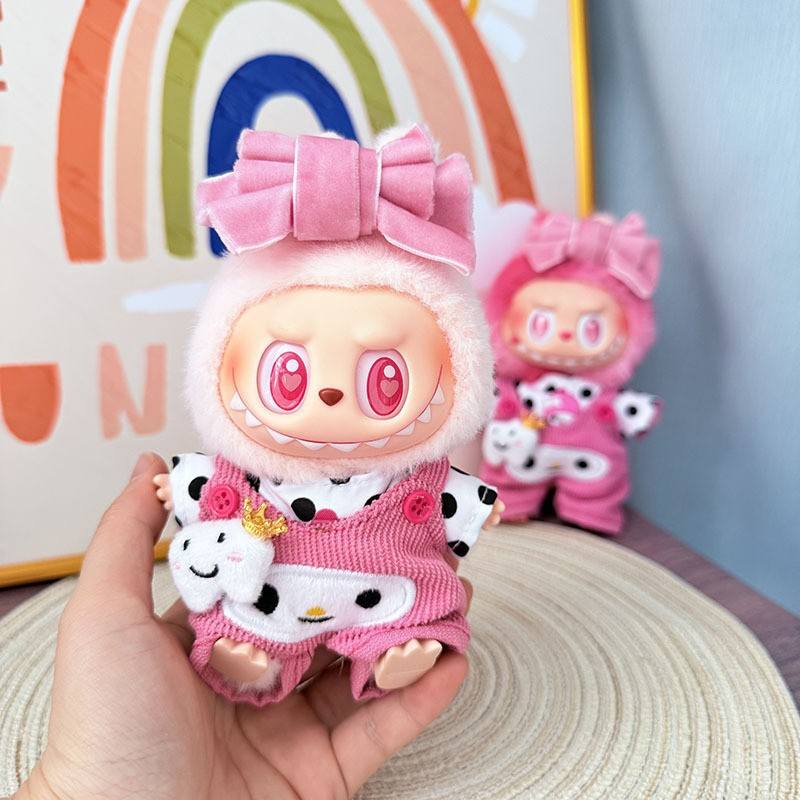 ชุดจั๊มสูทลายจุดสีชมพูเมโล