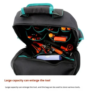 Sac à outils Oxford résistant à l'usure, double épaule, multifonctionnel, spécial électricien pour l'entretien des ascenseurs, sac portable - Product Image 4