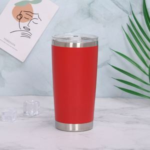 Vaso Térmico de Acero Inoxidable de 20 oz con Tapa y Pajita, Cepillo de Limpieza, Tapa de Repuesto, Vaso Aislado a Prueba de Fugas ASM25 - Product Image 1