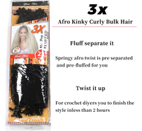 Meilleures ventes : Cheveux synthétiques Afro Spring Twist, mélange de couleurs Ombré, pré-séparés pour tresses au crochet