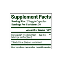 Capsules de Moringa Oleifera en marque privée, superaliment vert, complément alimentaire pour adultes, capsules de Moringa en marque privée
