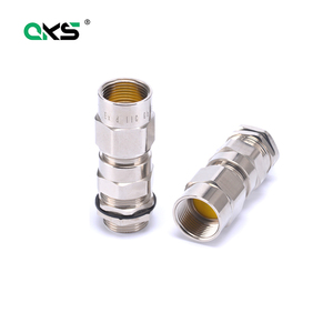 Presse-étoupe blindé en laiton anti-explosion à double compression, étanche aux intempéries, certifié ISO9001, IP65 Exd IIC, métrique NPT PG - Product Image 1