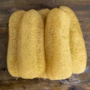 Natural Whole Wool Loofah Dishwashing Brush Non-Stick <b>Sponge</b> Head Wood <b>Handle</b> Traditional Design for Kitchen Use Base Included - Product Image 4