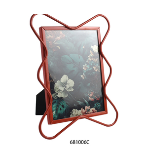 Tùy Chỉnh Màu Sắc Thủy Tinh Trong Suốt Kim Loại Máy Tính Để Bàn Khung Ảnh Năm Cánh Sao Trái Tim Hình Chữ Nhật Hình Dạng Hiển Thị Sáng Tạo Cơ Sở Gỗ - Product Image 4