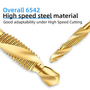 Tarauds de machine en titane HSS Tarauds filetés à flûte spriale m3m4m5m6m8 pour foret vis machine à vis Filetage métrique Taraud forets - Product Image 3